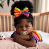 JIZHI Reborn Baby Dolls Black - Lifelike Soft Body African American Realistic-Newborn Girl Doll 20 Inch Best Birthday Gift Set and Toy Accessories Gift for Kids Age 3 view 1