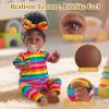 JIZHI Reborn Baby Dolls Black - Lifelike Soft Body African American Realistic-Newborn Girl Doll 20 Inch Best Birthday Gift Set and Toy Accessories Gift for Kids Age 3 view 2