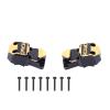 RCAWD 12g Brass Axle Housing Diff Cover Third Member Housing 2pcs for Axial SCX24 Wrangler Bronco Gladiator C10 Deadbolt Upgrade Parts (Black) view 1