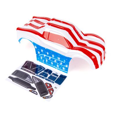 Custom Body USA Flag Style Compatible for ARRMA VORTEKS 3S 4x4 4x2 BLX 1/10 Stadium Truck(V-UF-01)