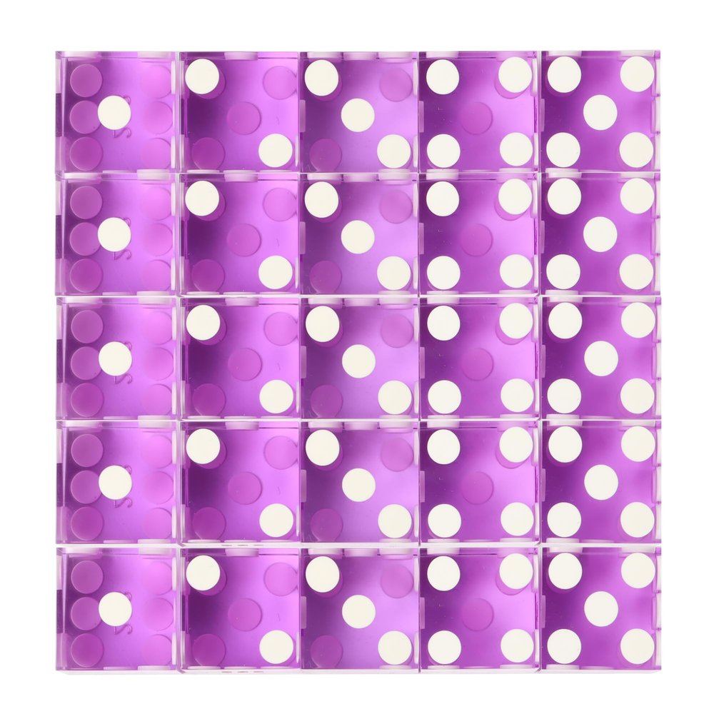 GSE Games & Sports Expert AAA Grade 19 mm Casino Craps Dice Set of 25 with Razor Sharp Edges & Matching Serialized Numbers for RPG, Dice Stacking, Yahtzee Dice Games