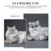 Chongker Weighted Stuffed Animals, Handmade Realistic Cat Plush Toy 3.3LBS, Lifelike Real Cat Size Companion Plush Doll view 4