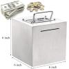 Jucoan Piggy Bank for Adult, 6 Inch Cube Stainless Steel Money Saver Bank for Cash Saving to Help Budget and Save for Vacation Wedding, Reusable Metal Money Saving Box, Openable view 2