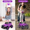 Ynanimery Remote Control Car, Purple Rc Truck with DIY Stickers and Doll for Girls Toddlers, 1:20 Scale RC Truck All Terrain Trucks, Rc Car Toys Gift for Kids Age 3 4 5 6-12 Birthday view 3