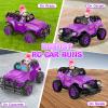 Ynanimery Remote Control Car, Purple Rc Truck with DIY Stickers and Doll for Girls Toddlers, 1:20 Scale RC Truck All Terrain Trucks, Rc Car Toys Gift for Kids Age 3 4 5 6-12 Birthday view 4