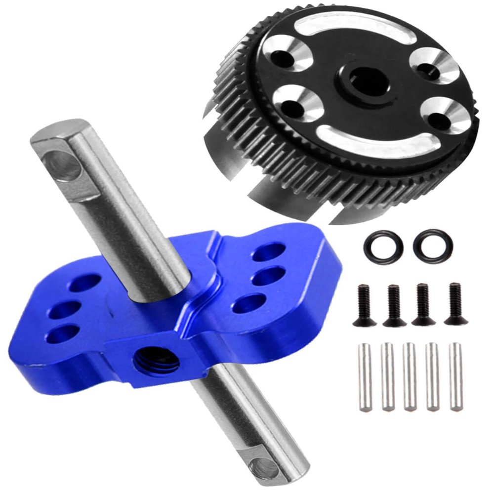 hopsupRC Upgrades Part for 1/10 Slash/Rustler/Stampede/Bandit 2WD,Aluminum Sealed Differential Case,Aluminum Differential Locker Spool Diff Locker Mounts Set,Navy Blue