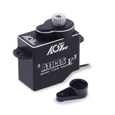 AGFRC Mini-Z-Car Micro RC-Steering Servo - 1.4KG Upgrade Programmable 0.050sec High Speed Full Metal Gear Mini Digital Coreless Black Servo, Control Angle 180 (A11CLS V3)