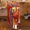 3D Wooden Puzzle Bookshelf Insert Decor,DIY Dollhouse Miniature Book Nook Assemble Kit,Bookends Model Build-Creativity Kit for Adults Women Birthday Gift view 2