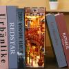 3D Wooden Puzzle Bookshelf Insert Decor,DIY Dollhouse Miniature Book Nook Assemble Kit,Bookends Model Build-Creativity Kit for Adults Women Birthday Gift view 3