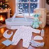 BABESIDE 8 Pcs Reborn Baby Doll Clothes with Bassinet for 17-22 Inch Babydolls, Reborn Baby Doll Accessories fit Newborn Dolls, Babydolls Clothes for Realistic Dolls,Toy Gift for Boys Girls view 1