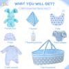 BABESIDE 8 Pcs Reborn Baby Doll Clothes with Bassinet for 17-22 Inch Babydolls, Reborn Baby Doll Accessories fit Newborn Dolls, Babydolls Clothes for Realistic Dolls,Toy Gift for Boys Girls view 2