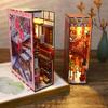 3D Wooden Puzzle Bookshelf Insert Decor,DIY Dollhouse Miniature Book Nook Assemble Kit,Bookends Model Build-Creativity Kit for Adults Women Birthday Gift view 2
