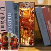 3D Wooden Puzzle Bookshelf Insert Decor,DIY Dollhouse Miniature Book Nook Assemble Kit,Bookends Model Build-Creativity Kit for Adults Women Birthday Gift view 3