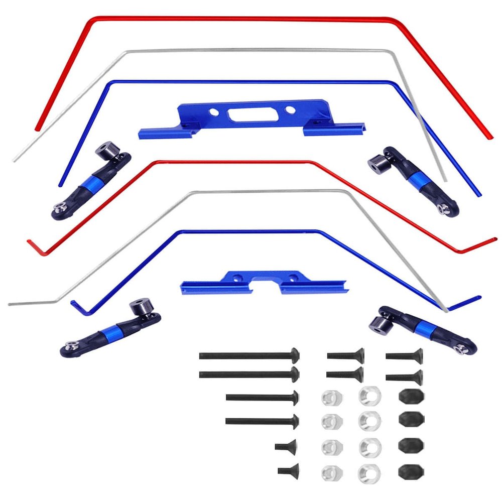 RCMYou Aluminum Front/Rear Sway Bar Upgrade Parts for 1/10 Slash 2WD,Alloy Front/Rear Sway Bar Hop Ups for 1/10 Slash 2WD