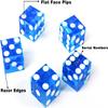GSE Games & Sports Expert AAA Grade 19mm Casino Craps Dice Set of 25 with Razor Sharp Edges & Matching Serialized Numbers for RPG, Dice Stacking, Yahtzee Dice Games - Blue view 3