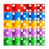 GSE Games & Sports Expert AAA Grade 19mm Casino Craps Dice Set of 25 with Razor Sharp Edges & Matching Serialized Numbers for RPG, Dice Stacking, Yahtzee Dice Games - Multicolor view 1