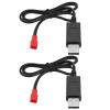 Micro Traders 2PCS 3.7V Li-po Battery USB Charger Cable JST Female Plug for RC Drone Quadcopter Battery Compatible with Syma S39 S32 S032 S032G S029G S027G view 1