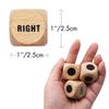 Bilywey 3pcs Left Right Center Game Dice 1 inch Beech Wood Dices with Drawstring Bag (3 pcs) view 4