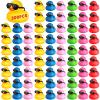 200 Pcs Mini Rubber Ducks with Sunglasses, Bulk Mini Tiny Ducks Bath Toys Float Squeak Bathtub Duckies Cruise Baby Shower Birthday Party (Colorful) view 1