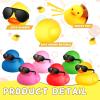 200 Pcs Mini Rubber Ducks with Sunglasses, Bulk Mini Tiny Ducks Bath Toys Float Squeak Bathtub Duckies Cruise Baby Shower Birthday Party (Colorful) view 2