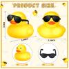 200 Pcs Mini Rubber Ducks with Sunglasses, Bulk Mini Tiny Ducks Bath Toys Float Squeak Bathtub Duckies Cruise Baby Shower Birthday Party (Colorful) view 3