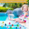 200 Pcs Mini Rubber Ducks with Sunglasses, Bulk Mini Tiny Ducks Bath Toys Float Squeak Bathtub Duckies Cruise Baby Shower Birthday Party (Colorful) view 4