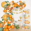138pcs Little Cutie Baby Shower Balloon Boxes Decorations, Baby Block with Letters Orange Balloon Garland Kit A Little Cutie is On The Way Banner Willow Leaves for Fruit 1st Birthday Party Decorations view 1