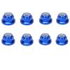 8pc M4 Flanged Nylon Locking for Arrma 3S Mega Bigrock Typhon Grantie Senton Vorteks Wheel Nuts Upgrade Parts Blue view 1