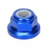 8pc M4 Flanged Nylon Locking for Arrma 3S Mega Bigrock Typhon Grantie Senton Vorteks Wheel Nuts Upgrade Parts Blue view 2