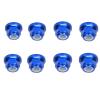 8pc M4 Flanged Nylon Locking for Arrma 3S Mega Bigrock Typhon Grantie Senton Vorteks Wheel Nuts Upgrade Parts Blue view 3