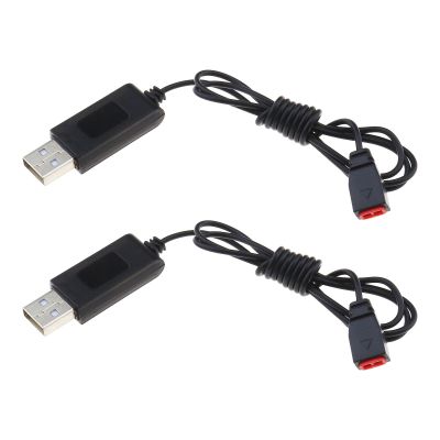 ECSiNG 2Pcs USB Charger Cables Replacement Compatible with SYMA X5HW X5HC X5UW X5UC X21 X21W RC Quadcopter USB Charging Wire Black
