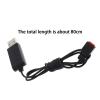 ECSiNG 2Pcs USB Charger Cables Replacement Compatible with SYMA X5HW X5HC X5UW X5UC X21 X21W RC Quadcopter USB Charging Wire Black view 4