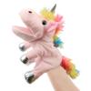Hopearl Plush Unicorn Hand Puppet with Open Movable Mouth for Imaginative Play, Role Play, Interactive Toy for Storytelling Teaching Puppet Theater, Birthday Gift for Kids Girls, Pink, 12'' view 1