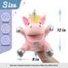 Hopearl Plush Unicorn Hand Puppet with Open Movable Mouth for Imaginative Play, Role Play, Interactive Toy for Storytelling Teaching Puppet Theater, Birthday Gift for Kids Girls, Pink, 12'' view 3