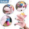 Hopearl Plush Unicorn Hand Puppet with Open Movable Mouth for Imaginative Play, Role Play, Interactive Toy for Storytelling Teaching Puppet Theater, Birthday Gift for Kids Girls, Pink, 12'' view 4