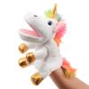 Hopearl Plush Unicorn Hand Puppet with Open Movable Mouth for Imaginative Play, Role Play, Interactive Toy for Storytelling Teaching Puppet Theater, Birthday Gifts for Kids Girls, White, 12'' view 1