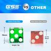 GSE Games & Sports Expert AAA Grade 19mm Casino Craps Dice Set of 25 with Razor Sharp Edges & Matching Serialized Numbers for RPG, Dice Stacking, Yahtzee Dice Games-Green view 2