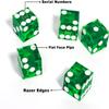 GSE Games & Sports Expert AAA Grade 19mm Casino Craps Dice Set of 25 with Razor Sharp Edges & Matching Serialized Numbers for RPG, Dice Stacking, Yahtzee Dice Games-Green view 3
