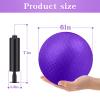 Yunsailing 24 Pack Dodgeballs Bulk 6 Inch Operation Christmas Playground Balls Rubber Bouncy Inflatable Kickball with Pump for Kids Adult Outdoor Handball Game Christian Donation Gift (Dark Purple) view 2