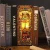 3D Wooden Puzzle Bookshelf Insert Decor,DIY Dollhouse Miniature Book Nook Assemble Kit,Bookends Model Build-Creativity Kit for Adults Women Birthday Gift view 3