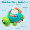 Ussybaby Baby Crawling Toys 6 to 12 Months, Infant Turtle Musical Toys with Phone Hand DrumBaby 7 8 9 10 11 Months 1-2 Year Old Boy Girl Gift Green view 2