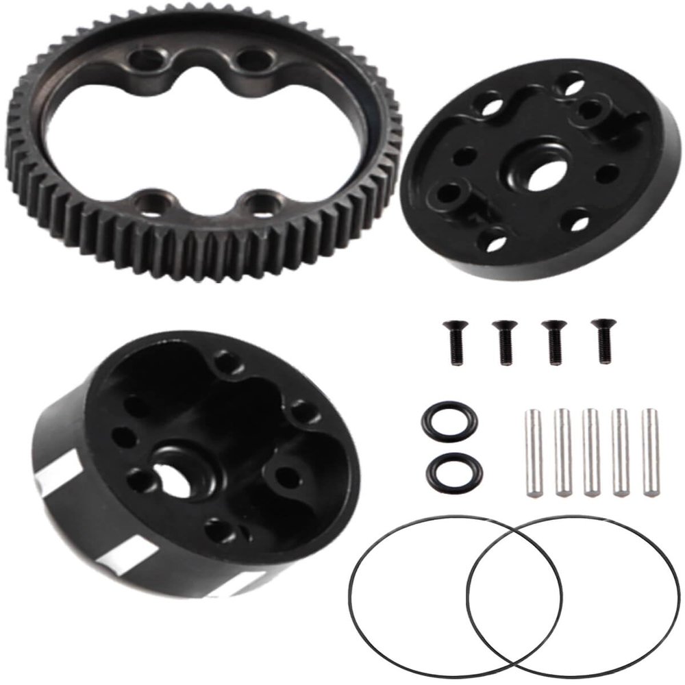 hopsupRC Aluminum Sealed Differential Case Upgrades Part for 1/10 Slash 2WD All Versions,2WD Rustler VXL/Rustler XL-5,Stampede VXL/Stampede XL-5,Bandit Electric RC Car,Black