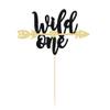 1Pc Wild One Cake Topper Glitter First Birthday Cake Topper Decorations for Kids Boys Girls 1st Birthday Boho Theme Party Cake Decorations Supplies view 3