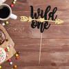 1Pc Wild One Cake Topper Glitter First Birthday Cake Topper Decorations for Kids Boys Girls 1st Birthday Boho Theme Party Cake Decorations Supplies view 4