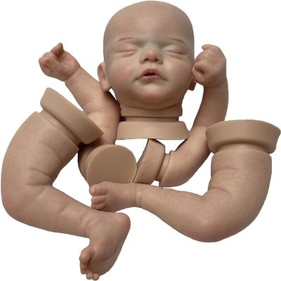 DangTpor 18inch Sam Doll Reborn Solid Platinum Liquid Silicone Kits DIY Blank Painted and Unpainted Unfinished Parts Soft Silicone Baby Reborn Doll Kits (Levi Unpainted Kits)