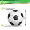 5 Inch Foam Mini Soccer Balls for Indoor Mini Soccer Hoops, Soft Squishy Soocer for Soccer Game Sets | Swimming Pool Balls Beach Balls Great Sport Gift for Adults & Kids Sensory Stress Balls 3 Pack view 2