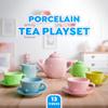 Lollipop Porcelain Tea Set for Little Girls | Kids Tea Party Toy with Teacups and Saucers | Delightful Girls Tea Set for Ages 4-12 | Charming Porcelain Tea Cups for Childs -13 pcs Teacups Sets view 2