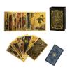 SUNHHX Tarot Cards, 78 Tarot Cards Deck PVC Waterproof Wrinkle Resistant Gold Foil Classic with English Instructions Book, Suitable for Tarot Beginners and Experts view 1