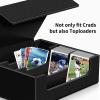 1800+ Trading Card Storage Box, Magnetic Closure Toploaders Storage Box Hold 600+ 35PT 3"x4" Standard Toploaders, PU Leather Card Deck Boxes Fit for MTG,Marvel,Sport Cards,Game Cards, Business Cards view 2