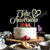 Feliz Aniversario 25 Anos Cake Topper view 1
